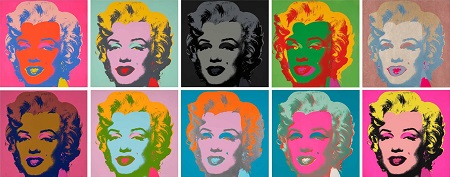 Marilyn as portrayed by Andy Warhol. © Wikimedia.org
