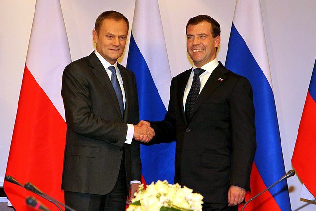 Tusk a Medvedev v roku 2010. © Wikimedia.org