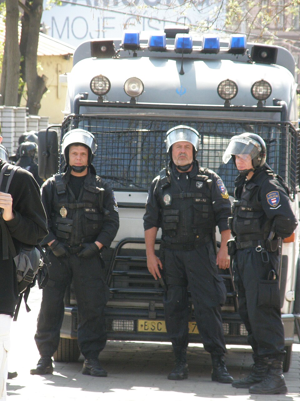 The police often have to intervene against hooligans. © Wikimedia.org
