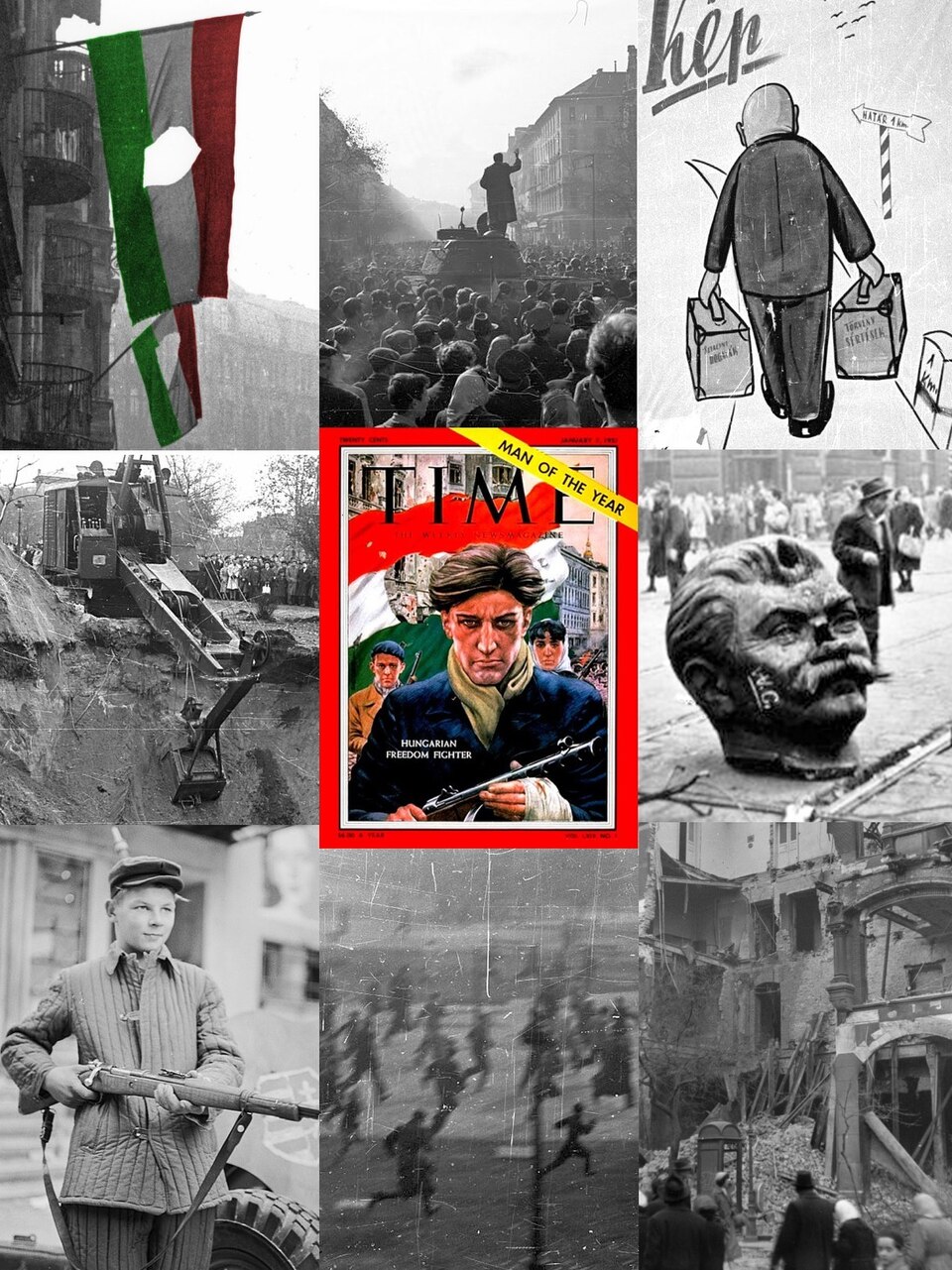 Fotografie zachytávajúce maďarskú revolúciu na jeseň 1956. © Wikimedia.org