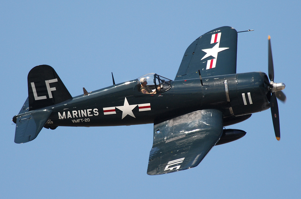 A Vought F4U Corsair in combat. © Wikimedia.org