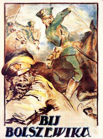 Poľský propagandistický plagát z roku 1920 netreba prekladať. © Wikimedia.org